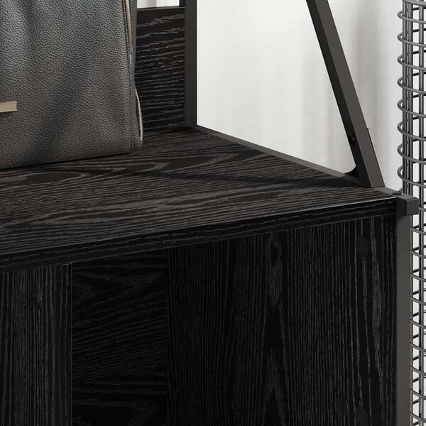 vidaXL Kl&auml;dh&auml;ngare Svart Ek 100 x 41 x 184 cm Konstruerat tr&auml;