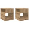 vidaXL Sidobord 2 pcs Artisan Ek 40,5 x 40 x 45 cm Konstruerat tr&auml;