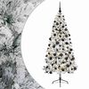 vidaXL Konstgjord julgran med julkulor 210 cm 300 LED-lampor Varmvit