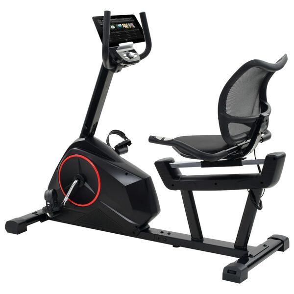 vidaXL Liggande motionscykel magnetiskt motst&aring;nd pulsm&auml;tning programmerbar