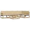 vidaXL Utomhussoffset 6 st Vit och Beige
