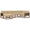 vidaXL Utomhussoffset 6 st Naturlig och Beige