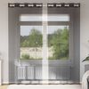 vidaXL Voile gardiner med genomföringar 2 st svart 140x225 cm