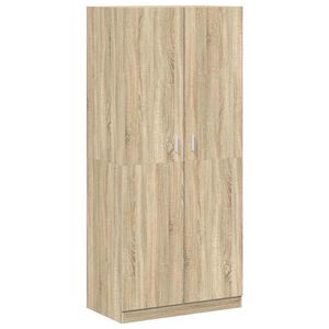 vidaXL Garderob sonoma-ek 90x52x200 cm konstruerat tr&auml;