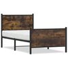 vidaXL S&auml;ngram utan madrass metall r&ouml;kf&auml;rgad ek 90x190 cm