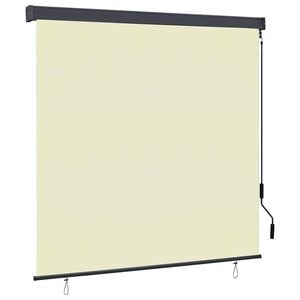 vidaXL Rullgardin Gr&auml;ddvit 180 x 250 cm Tyg och Aluminium