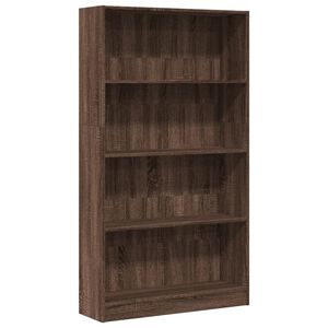 vidaXL Bokhylla brun ek 80x24x143 cm konstruerat tr&auml;