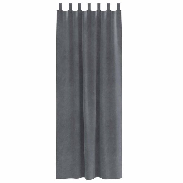 vidaXL M&ouml;rkl&auml;ggningsgardiner 2 pcs Ljusgr&aring; 140 x 245 cm Sammet