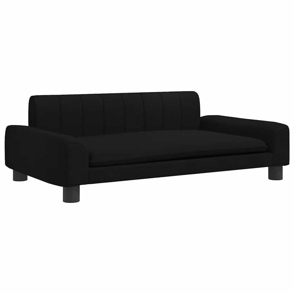 vidaXL Barnsoffa svart 90x53x30 cm tyg