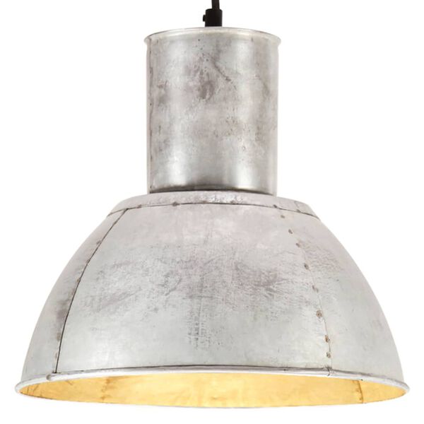 vidaXL H&auml;nglampa 25 W silver rund 28,5 cm E27