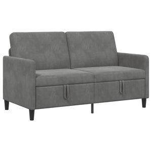 vidaXL Soffa med f&ouml;rvaring M&ouml;rkgr&aring; 152 x 78 x 87 cm Polyester