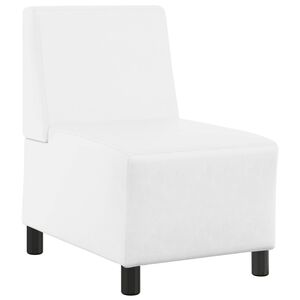vidaXL | Modulsofa utan armst&ouml;d | Vit 55 x 74 x 82 cm Konstl&auml;der