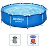 Bestway Pool med st&aring;lram Steel Pro 305x76 cm