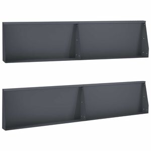 vidaXL St&ouml;dv&auml;gg 4 st 100 x 12 x 50 cm St&aring;l Antracit