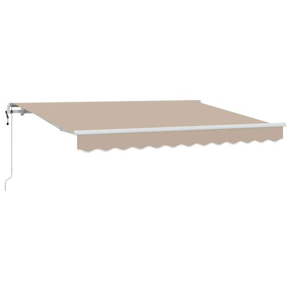 vidaXL Utf&auml;llbar markis Beige 300 x 200 cm tyg