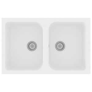 vidaXL Diskho Kvarts och harts 76 x 48 x 30 cm Vit
