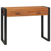 vidaXL Skrivbord med 2 l&aring;dor 100x40x75 cm teak