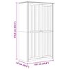 vidaXL Garderob BODO Honung brun 53,5 x 99 x 173 cm Konstruerat tr&auml;