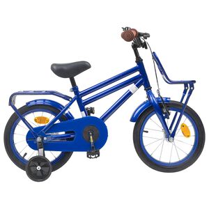 vidaXL Barncykel 12 Tum f&ouml;r 2-4 &aring;ringar M&ouml;rkbl&aring;