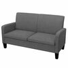 vidaXL 2-sitssoffa 135x65x76 cm m&ouml;rkgr&aring;