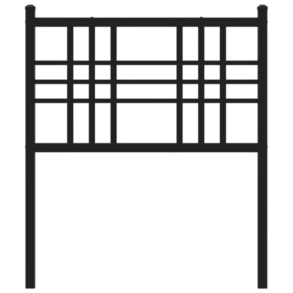 vidaXL Huvudgavel metall svart 75 cm