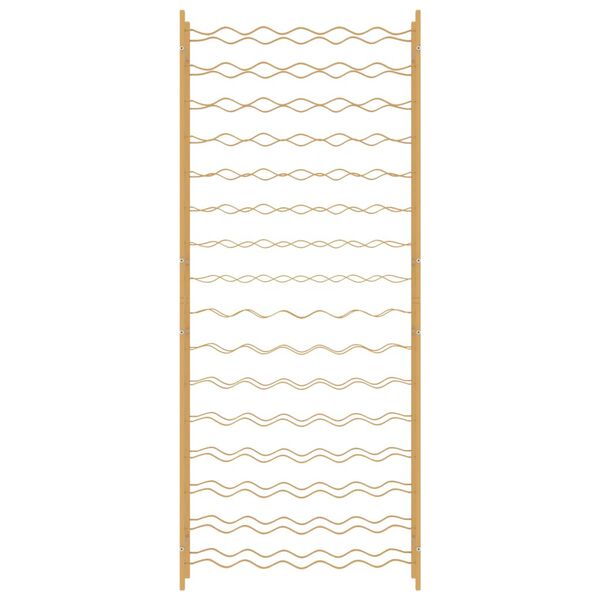 vidaXL Vinställ för 96 flaskor guld metall