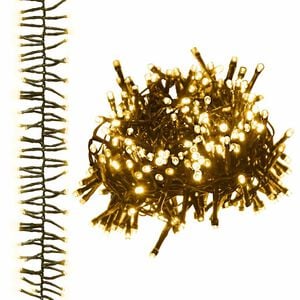vidaXL Ljusslinga cluster med 400 LED varmvit 7,4 m PVC