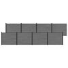 vidaXL St&auml;ngselpanel 8 pcs WPC och aluminium Gr&aring;