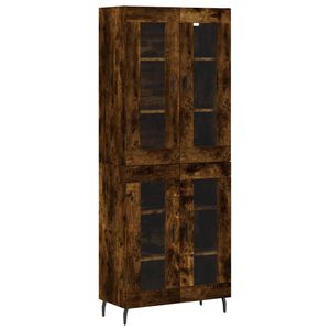 vidaXL H&ouml;gsk&aring;p r&ouml;kf&auml;rgad ek 69,5x34x180 cm konstruerat tr&auml;