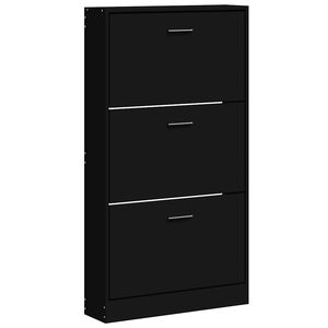 vidaXL Skosk&aring;p svart 59x17x108 cm konstruerat tr&auml;