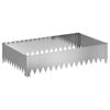 vidaXL Kant f&ouml;r gr&auml;smatta 100 x 60 x 20 cm St&aring;l Silver