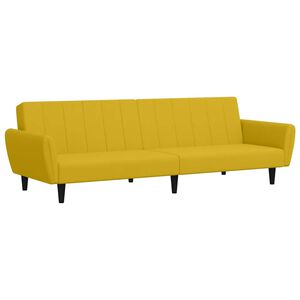 vidaXL B&auml;ddsoffa 2-sits gul sammet