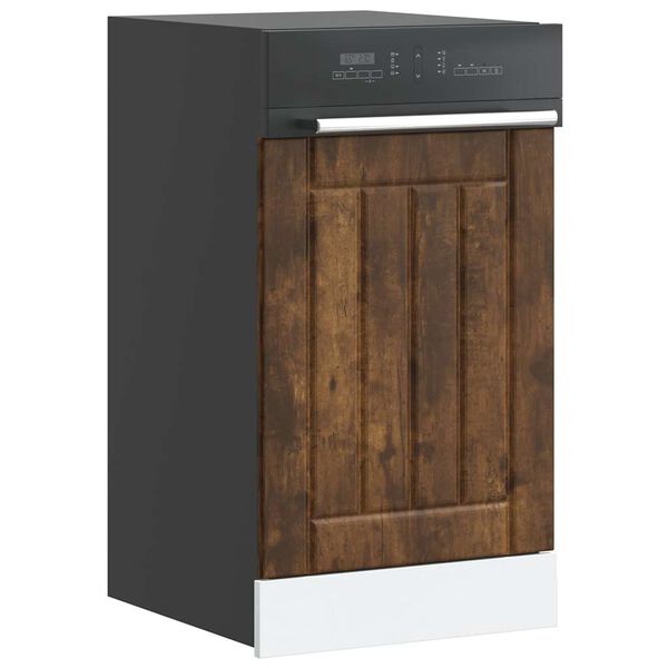 vidaXL Diskmaskinspanel Lucca rökfärgad ek konstruerat trä