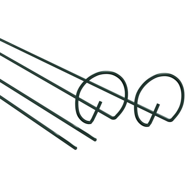 vidaXL Växtstöd 20 st mörkgrön 40 cm stål