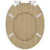 vidaXL Mjukt st&auml;ngande toalettlock Ljus Bambuf&auml;rg 44 x 38 cm MDF-board