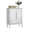 vidaXL Sideboard Vit 70 x 30 x 70,5 cm Massiv furu