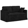 vidaXL Soffa 2 pcs Svart 138 x 78 x 80 cm Sammet