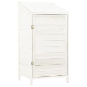 vidaXL Tr&auml;dg&aring;rdsbod vit 55x52x112 cm massivt grantr&auml;