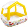 Intex Uppbl&aring;sbar pool med solskydd 157x157x122 cm