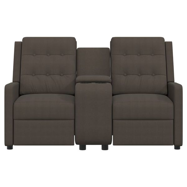 vidaXL Massagefåtölj med kopphållare 2-sits brun