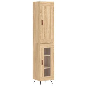 vidaXL H&ouml;gsk&aring;p sonoma-ek34,5x34x180 cm konstruerat tr&auml;