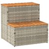 vidaXL Badtunna Step ljusgr&aring; 50x50x50,5 cm konstrotting solid akacia