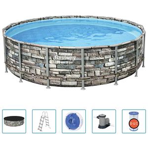 Bestway Pool med tillbeh&ouml;r Power steel 488x122 cm