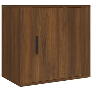 vidaXL V&auml;ggmonterat s&auml;ngbord brun ek 50x30x47 cm
