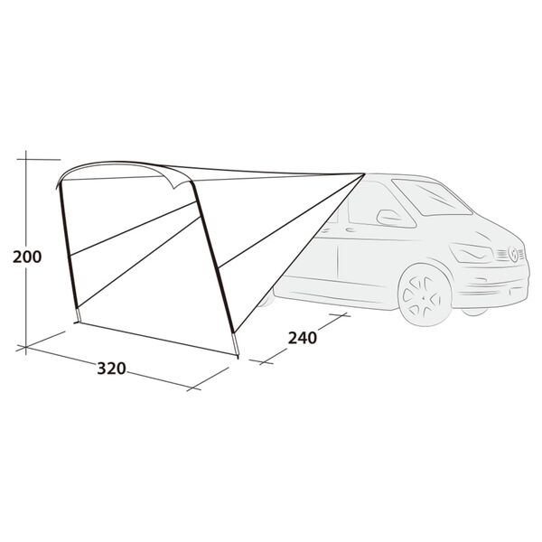 Outwell Husvagnstält Touring Canopy svart & grå