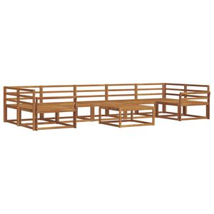 vidaXL Utomhussoffset 8 pcs Naturf&auml;rg Massivt Akaciatr&auml;