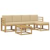vidaXL Utomhussoffset 6 st Vit och Beige