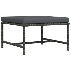 vidaXL Fotpall till modulsoffa med dyna gr&aring; konstrotting