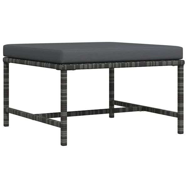 vidaXL Fotpall till modulsoffa med dyna grå konstrotting