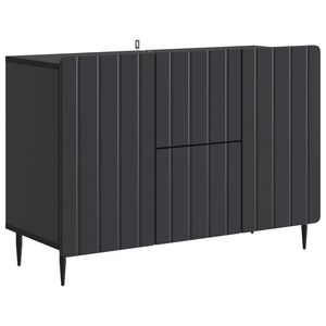 vidaXL Sideboard med l&aring;da Svart 89 x 34,5 x 62 cm Konstruerat tr&auml;